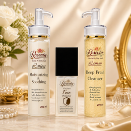 Moisturizing & Soothing Lotion, Kitchen Face Protector and Lemon Deep Fresh Cleanser